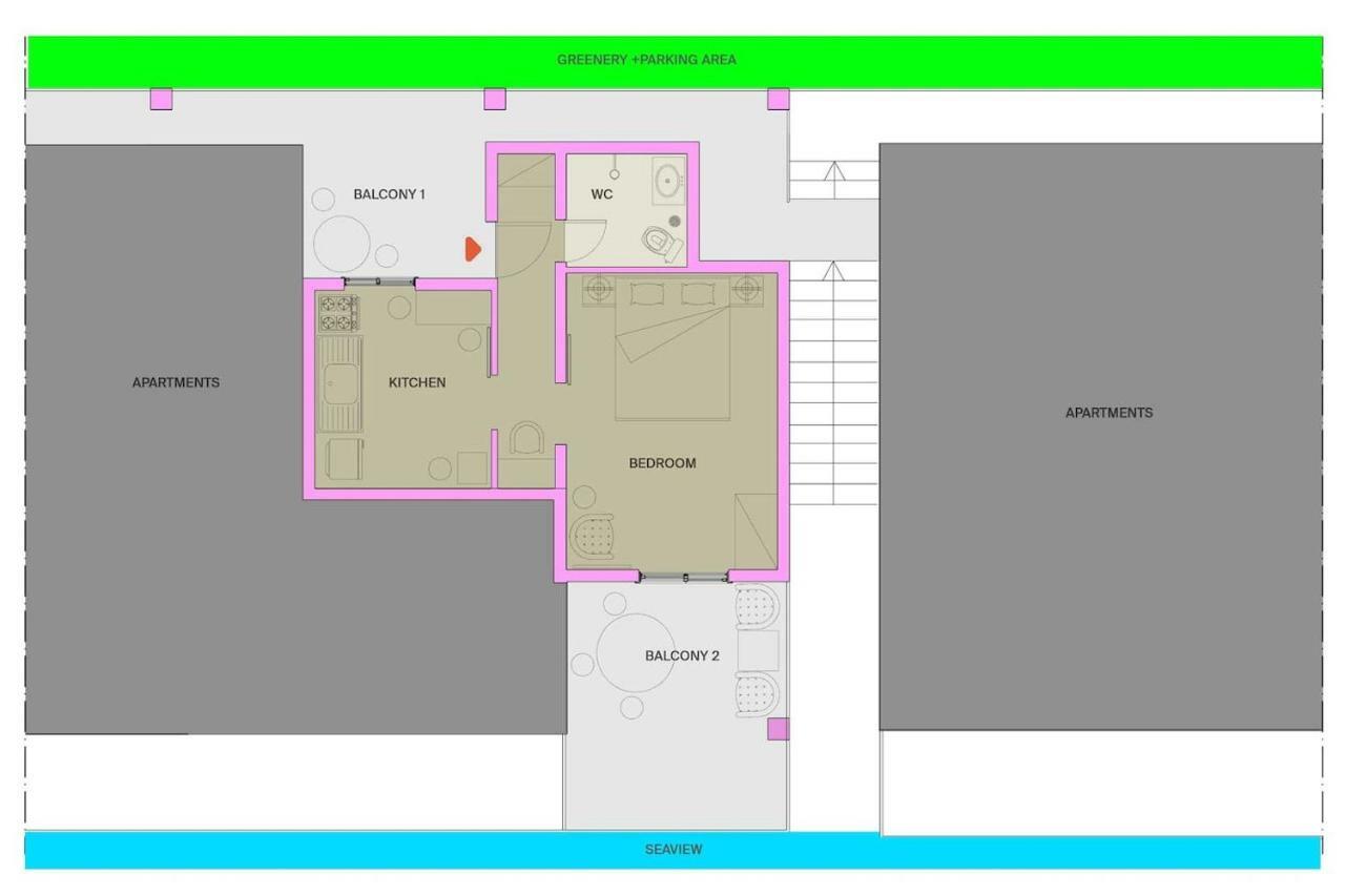 Mini Studio Apt. Apartment Epanomi Bagian luar foto